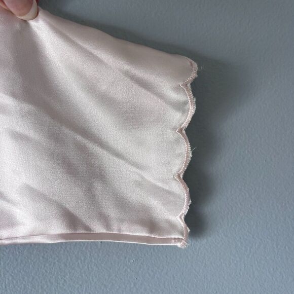 Linda Vintage Pink Satin Lace Cutout Nightshirt Sleepwear LP42612 Womens P/S - Picture 3 of 7